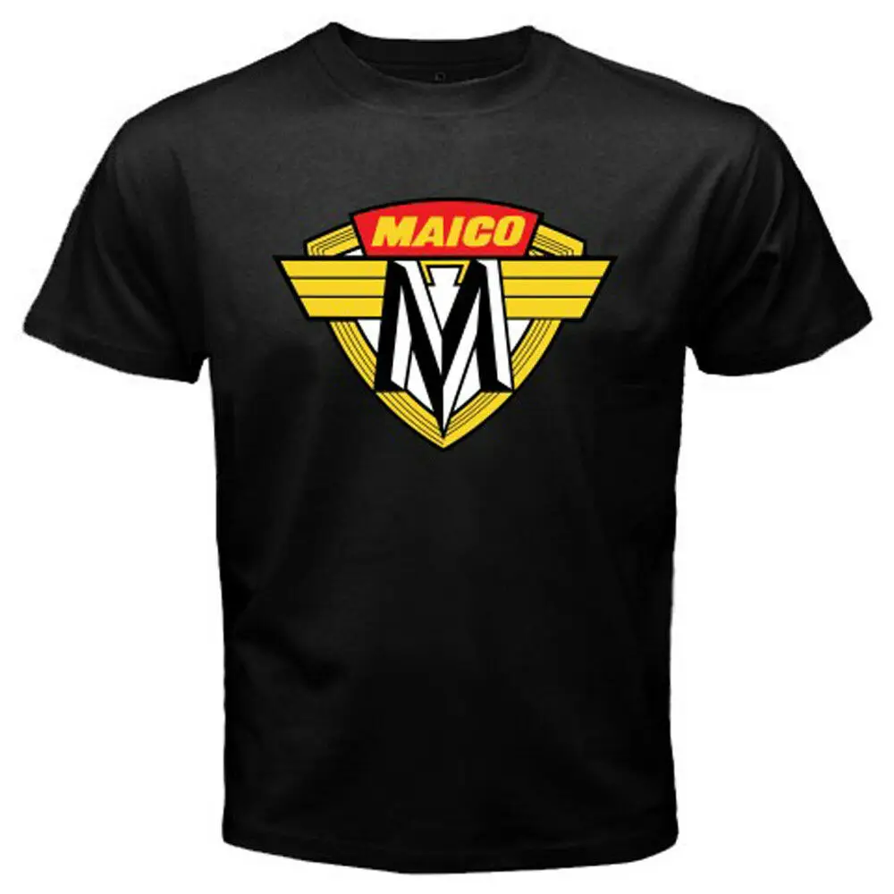 Maico мотоциклы с логотипом мужская Черная Футболка размер S M L XL 2XL 3XL | Мужская