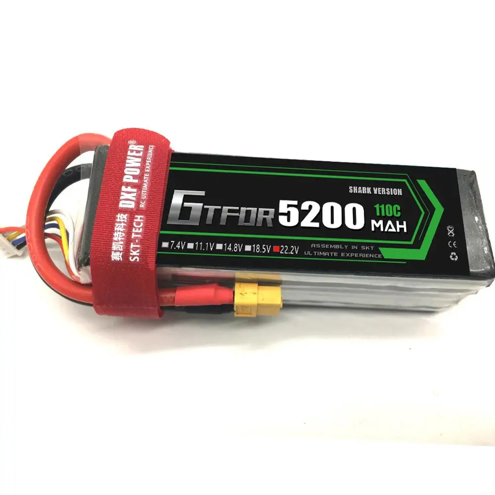 GTFDR Lipo 6S аккумулятор 22 2 в 5200 мА/ч 110C макс. 220C Аккумулятор для дрона AKKU вертолета