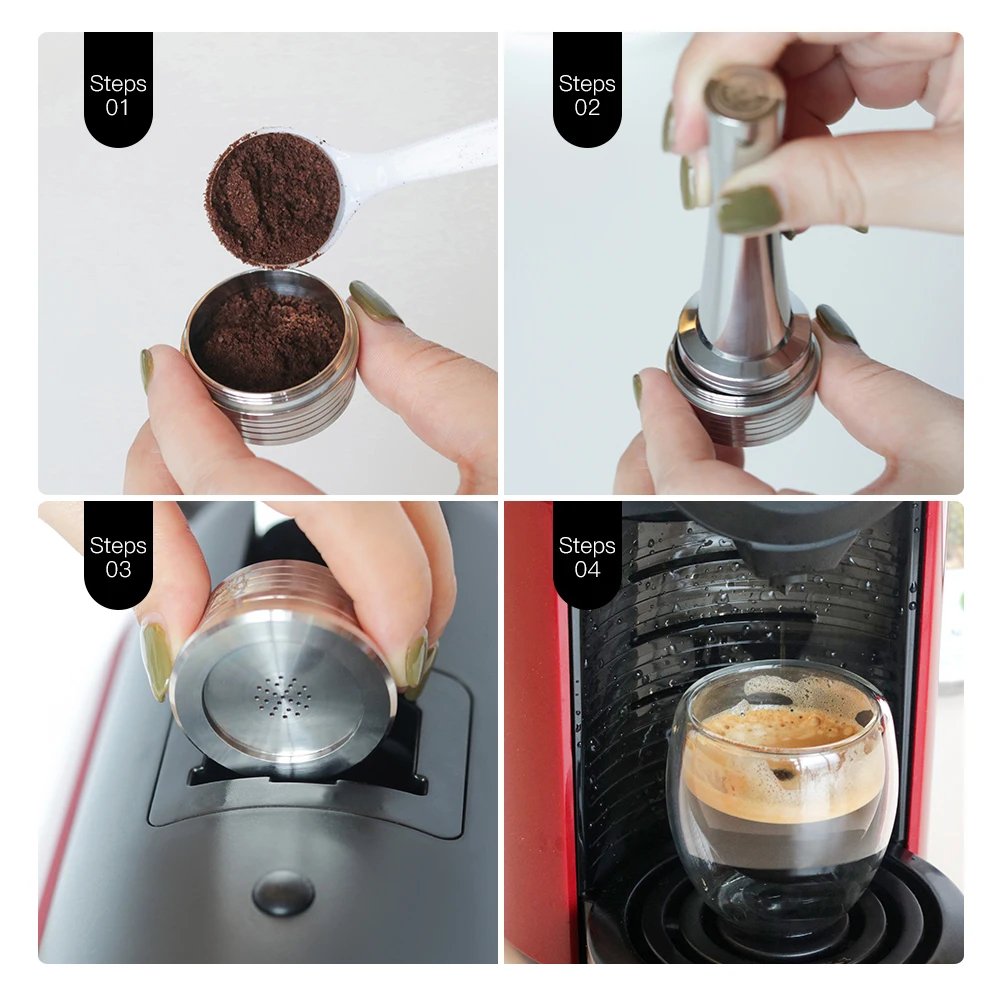 Нержавеющая сталь многоразовые кофе капсулы многоразового использования кофе капсулы чашка Фильтр совместим с Delta Q