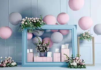 

Romantic indoor balloons flowers wedding Party decoration Photo Backgrounds Photography Backdrop Photocall Photo Studio