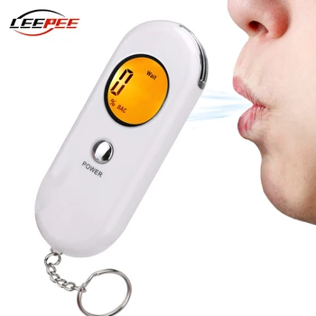 

LEEPEE Car Accessories Alcohol Breath Tester Portable Breathalyzer Analyzer Detector Backlight LCD Screen Battery Power