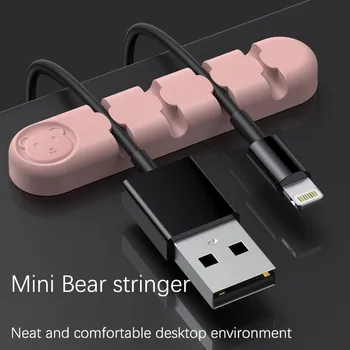 

25# Wumedy Durable Silicone Self-Sticking Desktop Cable Cord Organizer Wire Charger Organize Office Dormitory Desktop Finish