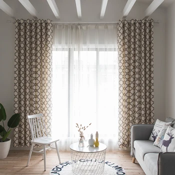 

Lantern Print Curtains for Living Room Bedroom Cotton Linen Modern Luxury Windows Curtains Blackout Drapes Panel for Kitchen