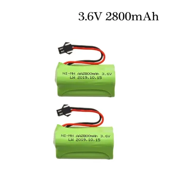

2pcs 3.6v 2800mah Rechargeable Battery For Rc toys Cars Rc Boat Tanks Trains Robots Gun NiMH Battery AA 3.6v 2800mah