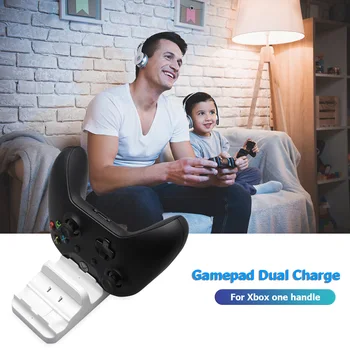 

Dual USB Charging Dock Station Charger Stand with 2 Battery Packs for Xbox One One S Game Controller for Game Supply
