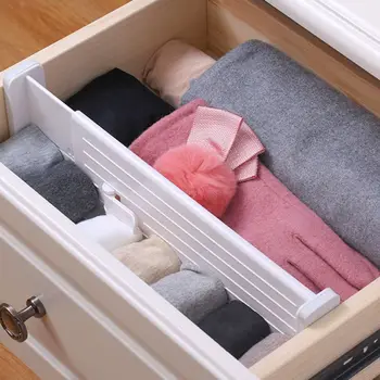 

Retractable Drawer Storage Divider Multi-function Household Plastic Wardrobe Partition Baffle Finishing Artifact Newest