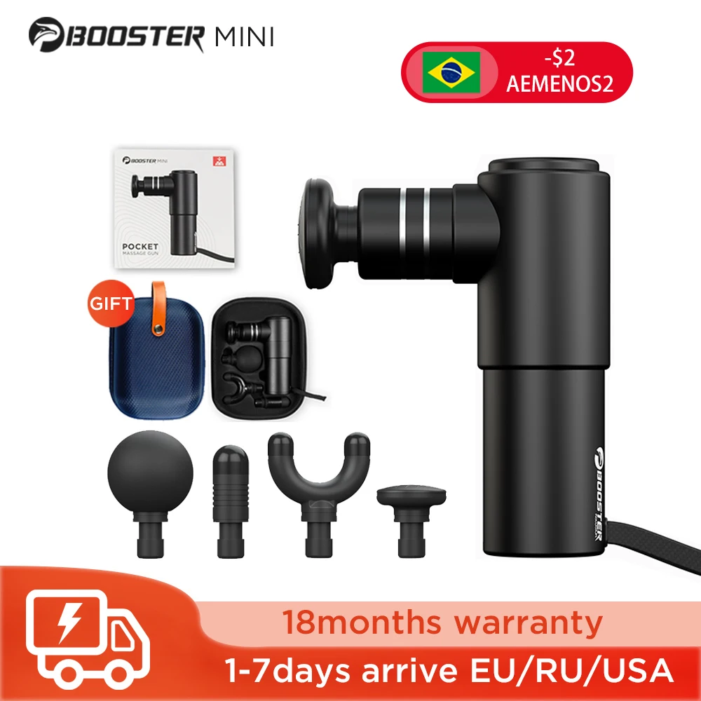 BOOSTER Mini Electric Muscle Massage Gun Pocket Neck Muscle Massager Pain Therapy for Body Massage Relaxation Pain Relief