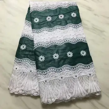 

New 2019 New arrival Bead african Bazin riche fabric with embroidery lace / bazin riche dress material Nigerian