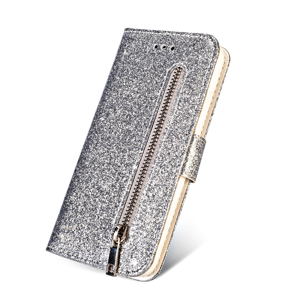 For Huawei P40 P30 P20 Pro Lite Y6 Y7 P Smsrt 2019 Mate 10 20 Lite Pro mobile phone case glitter powder flip wallet leather case pu case for huawei