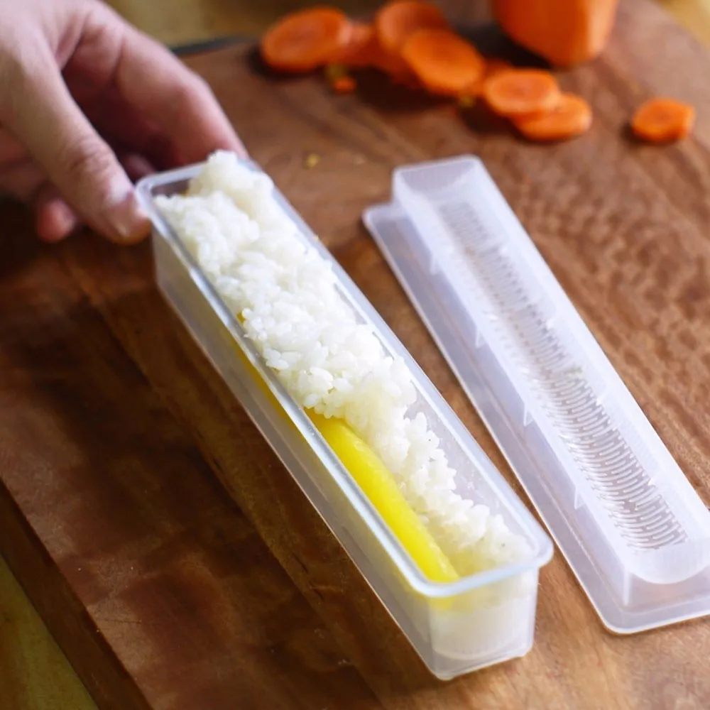 

DoreenBeads New Hot Eco-Friendly Rice Roll Maker Easy DIY Sushi Making Multifunctional Cooking Tools 20.7*4*3.6cm, 1 Set/3 PCs