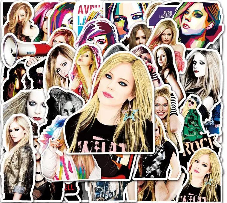 Graffiti stickers rock stickers 10/30/50pcs European And American Rock Queen Avril Ramona Lavigne Graffiti Idol Popularity Stickers Kids Girl Toys Notebook Car