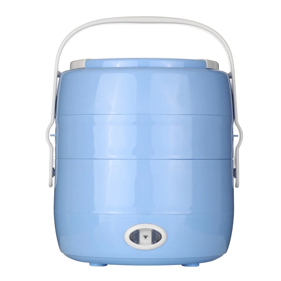 

2L Mini Rice Cooker Electric Meal Box Lunch Box Thermal Insulation Lunch Box Portable Electric Heating Steamer Egg Rice Cooker