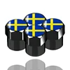 4pcs Car Styling Sweden Flag Emblem Wheel Tire Valves Tyre Air Caps Case for Volvo V70 XC60 S60 V60 V40 decoration Accessories ► Photo 2/6