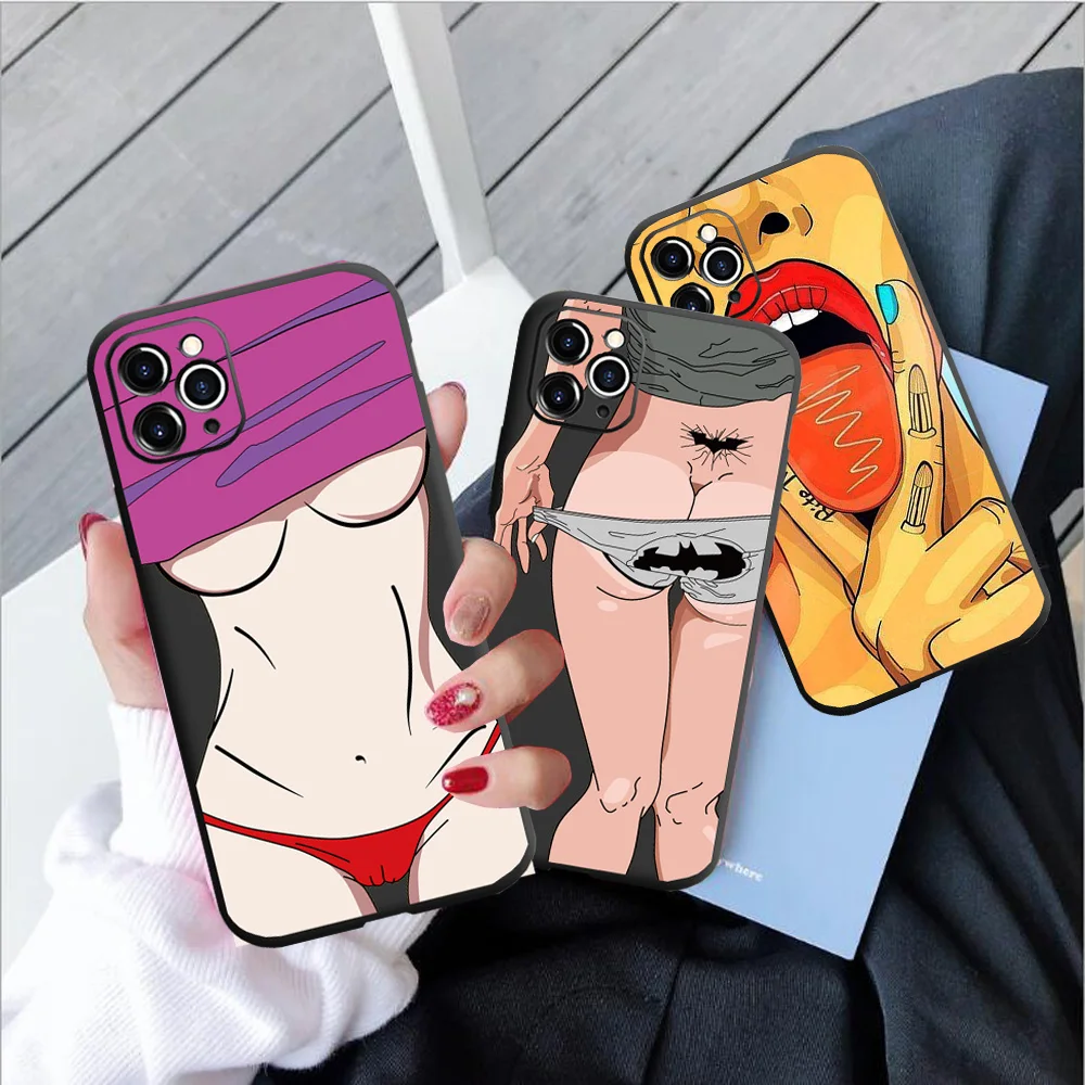 Sexy Tongue Case For iPhone 12 Soft TPU Phone Cases for 11 Pro Max 12Pro XS XR 7 8 Plus 6S SE 2020 Coque Girl Woman Cover | Мобильные