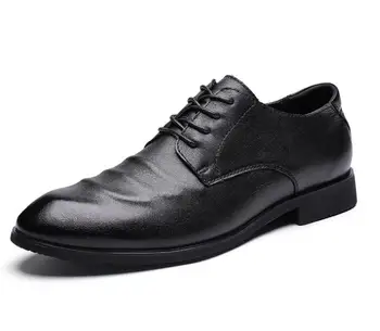 

2020 Men's business shoes spring new large size pointed toe dress shoes mens casual single shoes first layer leather men's shoes
