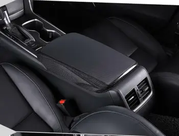 

1* Carbon Fiber Black Covers Center Console Armrest Box For Honda Accord