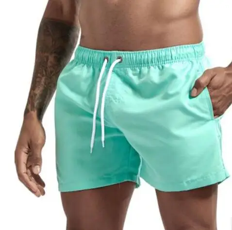 Mint Green 14 цветов, Мужская одежда для плавания, мужские плавки, мужские пляжные шорты для плавания, Шорты для плавания, шорты для серфинга - Цвет: Mint Green