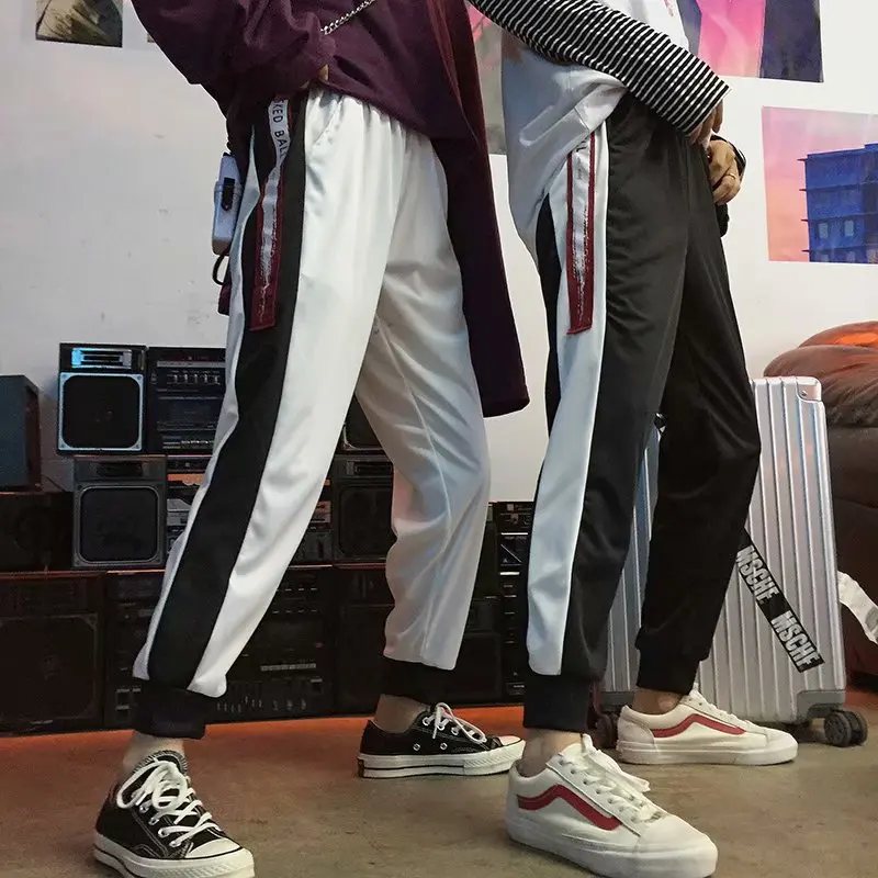 

BF Pants Men's Korean-style Trend Capri Pants Loose-Fit Versatile Harajuku-Style Harem Casual Pants Autumn Couples 9 Pants