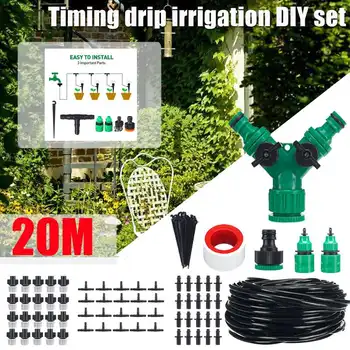 

20 Meters DIY Drip Irrigation System Automatic Watering Garden Hose with Garden Hose Adjustable Dripper