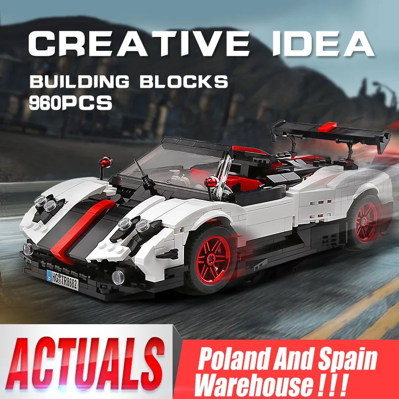 Yeshin 23002 MOC Technic машинки игрушки Pagani Zonda Five Набор машинок детские рождественские