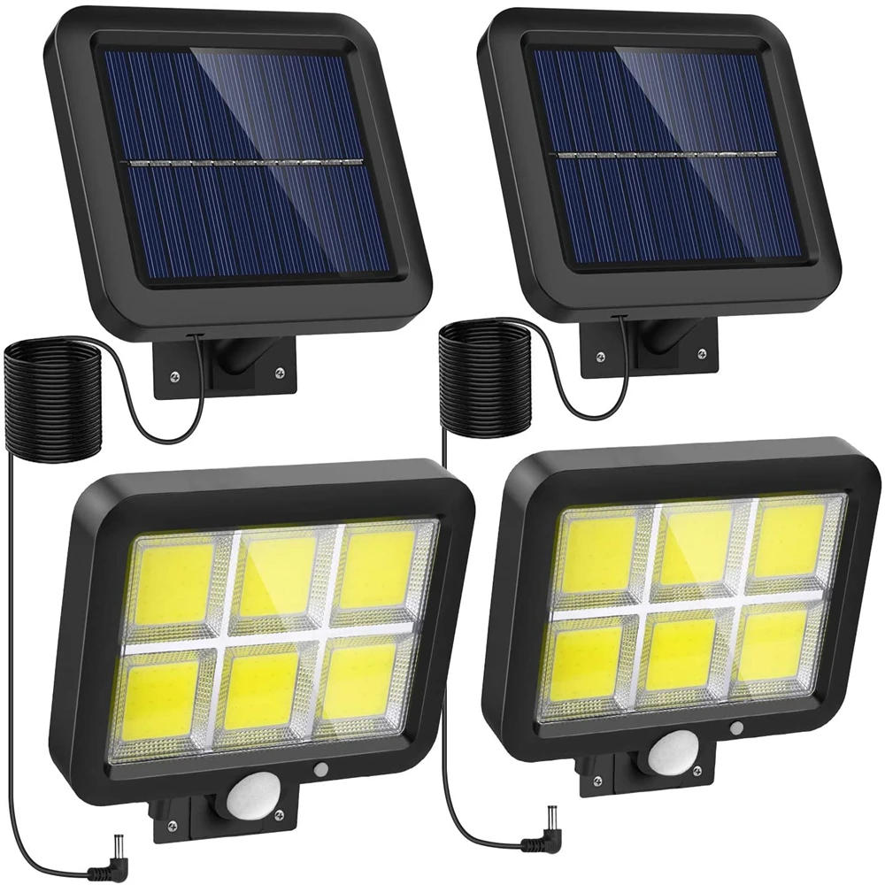 2pcs 120COB Solar LED Wall Light Outdoor Motion Sensor Waterproof Garden Solar Power Lights For Street Path Outdoor Wall Lamp 2pcs lot new originai icm 20602 icm20602 162 lga 16 6 axis motion sensor module gyroscope