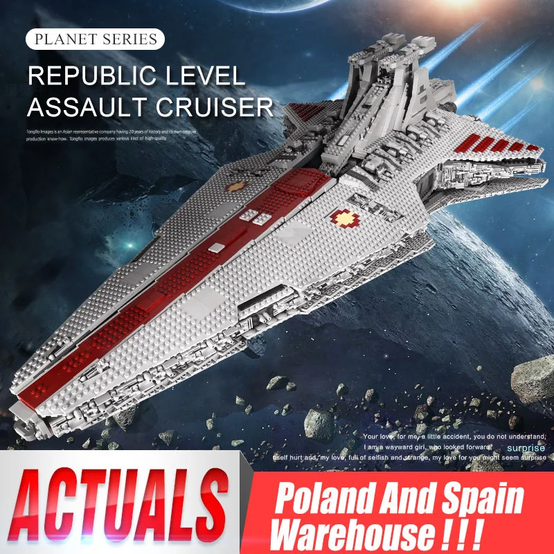 

Mould King 21005 MOC Star Toys Plan UCS ST04 Republic Cruiser Star Destroyer Set Building Blocks Bricks Toys Gifts