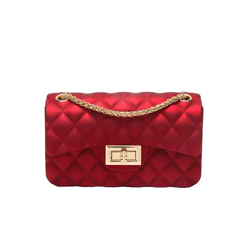 

Dull Polish Gel Bag Korean-style Trend Mini Bag 2020 Summer New Style Rhombus Bag Elegant Shoulder Bag