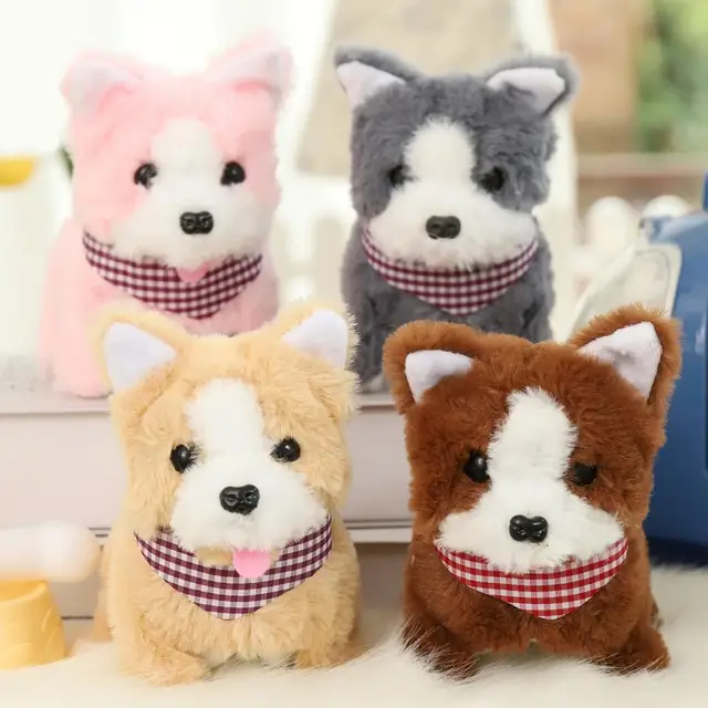 Electric Plush Dog Cognitive Ability Interactive Ability Fine Workmanship Barking Walking Electric Dog Plush Toys for Kids 1