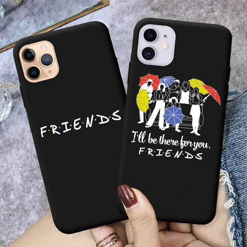 Новинка черный чехол для iPhone 11 Pro X XR XS Max 6 s 7 8 Plus Чехлы ТВ сериала Друзья Мягкий