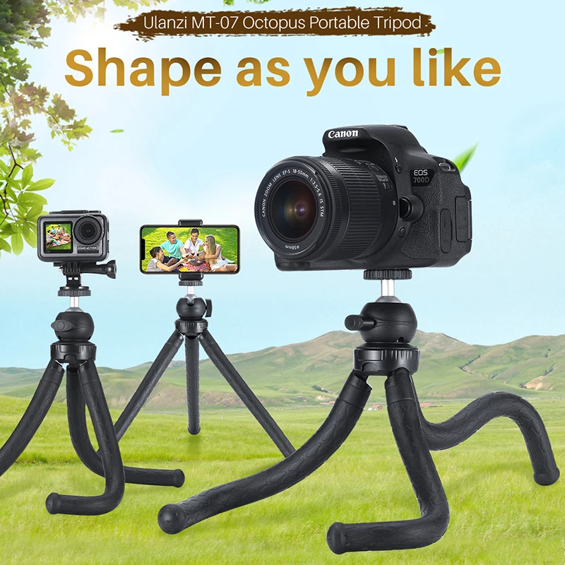

Ulanzi Flexible Octopus Smartphone Tripod Stand with Ball Head for iPhone X,Selfie Monopod Bracket for GoPro 6 Sjcam 4k Action