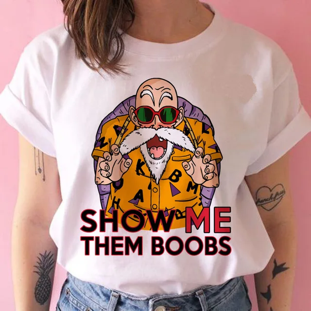 New Anime Dragon Ball Kawaii Funny Woman T-shirts Cartoon Shirt Harajuku T-shirt Ullzang Graphic Tshirt Fashion Top Tees Female 25