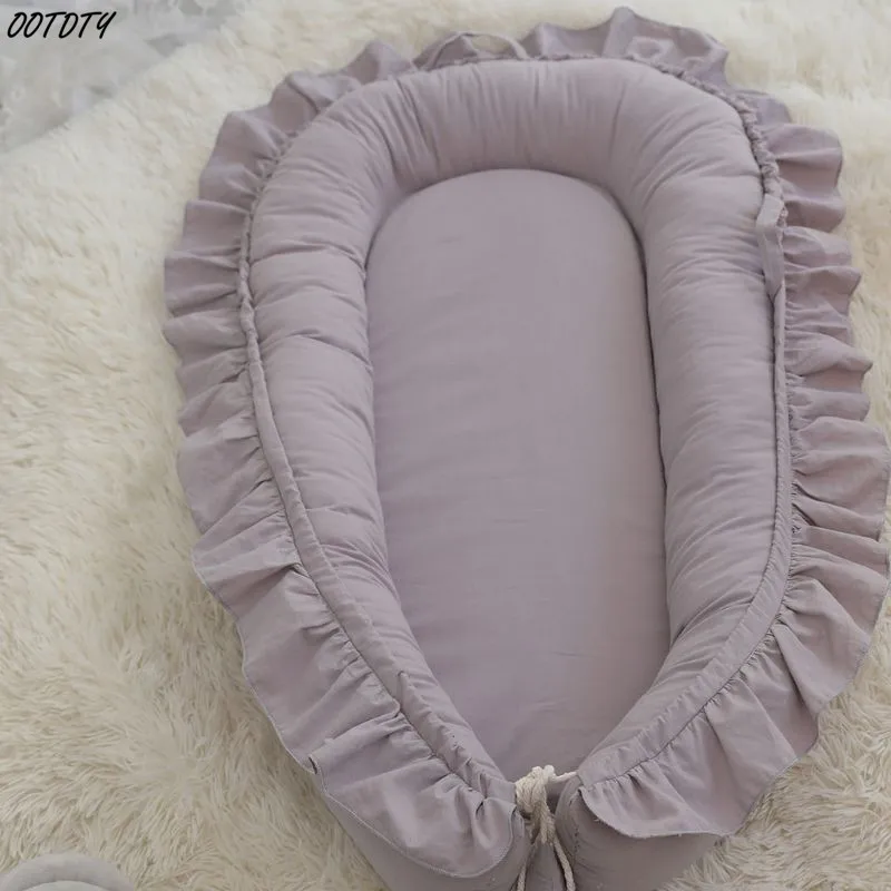 Soft Breathable Cotton Baby Nest Bed Portable Washable Infants Travel Crib Babynest for Newborns Boys Girls Sleeping Gifts