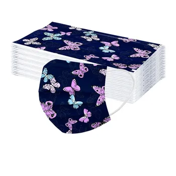 

50PCS Children Print Disposable Face Mask 3Ply Ear Loop Anti-PM2.5 Mask Dustproof Protective Kids Mask Navidad Fast Delivery#