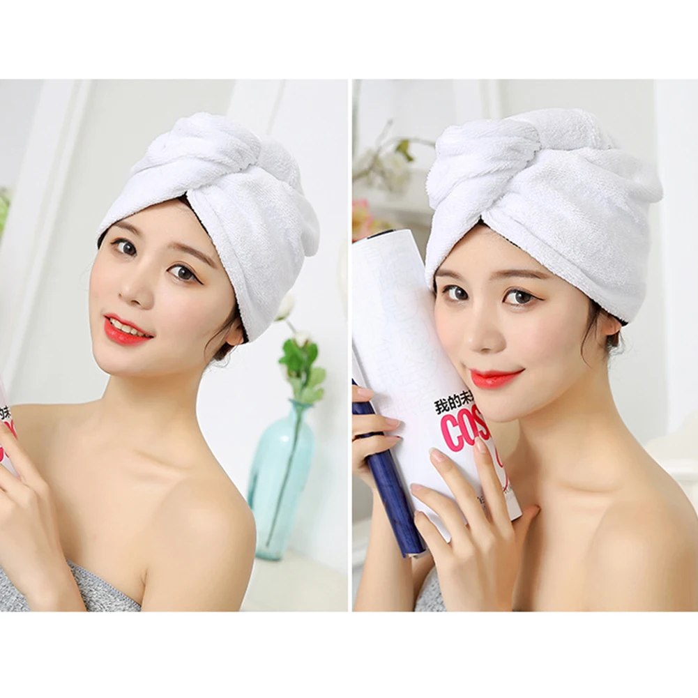 New Arrival Women Microfiber Hair Towel Wraps Quick Dry Hat Shower Cap for Long Thick Curly Hair Dropshipping