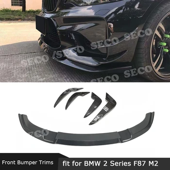 

For BMW 2 Series F87 M2 2016 -2019 Front Lip Spoiler Bumper Fin Canards Trims Carbon Fiber Head Bumper Protector Car Styling