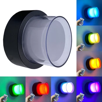 

A C85-265V 5 W LEDs Wall Mounted Light Night Lamp with Remote Controller Control Multi-colors IP65 for Asile Pathway Bedroom