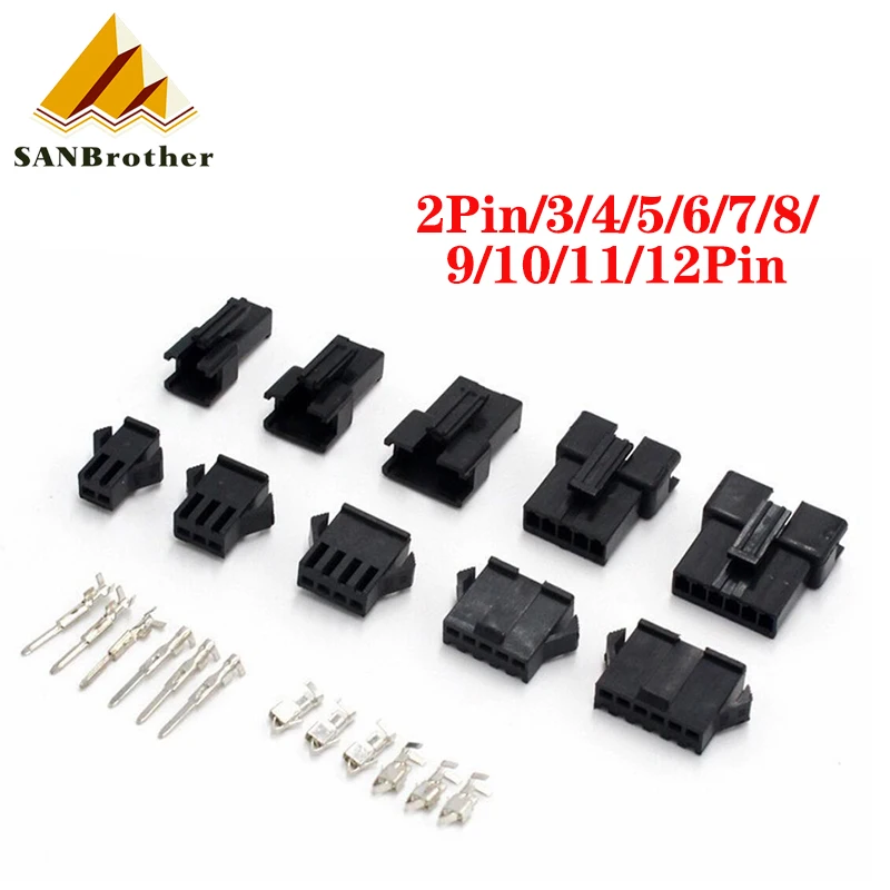 

3D Printer connectors SM2/3/4/5/6/7/8/9/10/11/12 Pin Pitch 2.54MM Female and Male Housing + terminals SM-2P SM-2R JST SM2.54