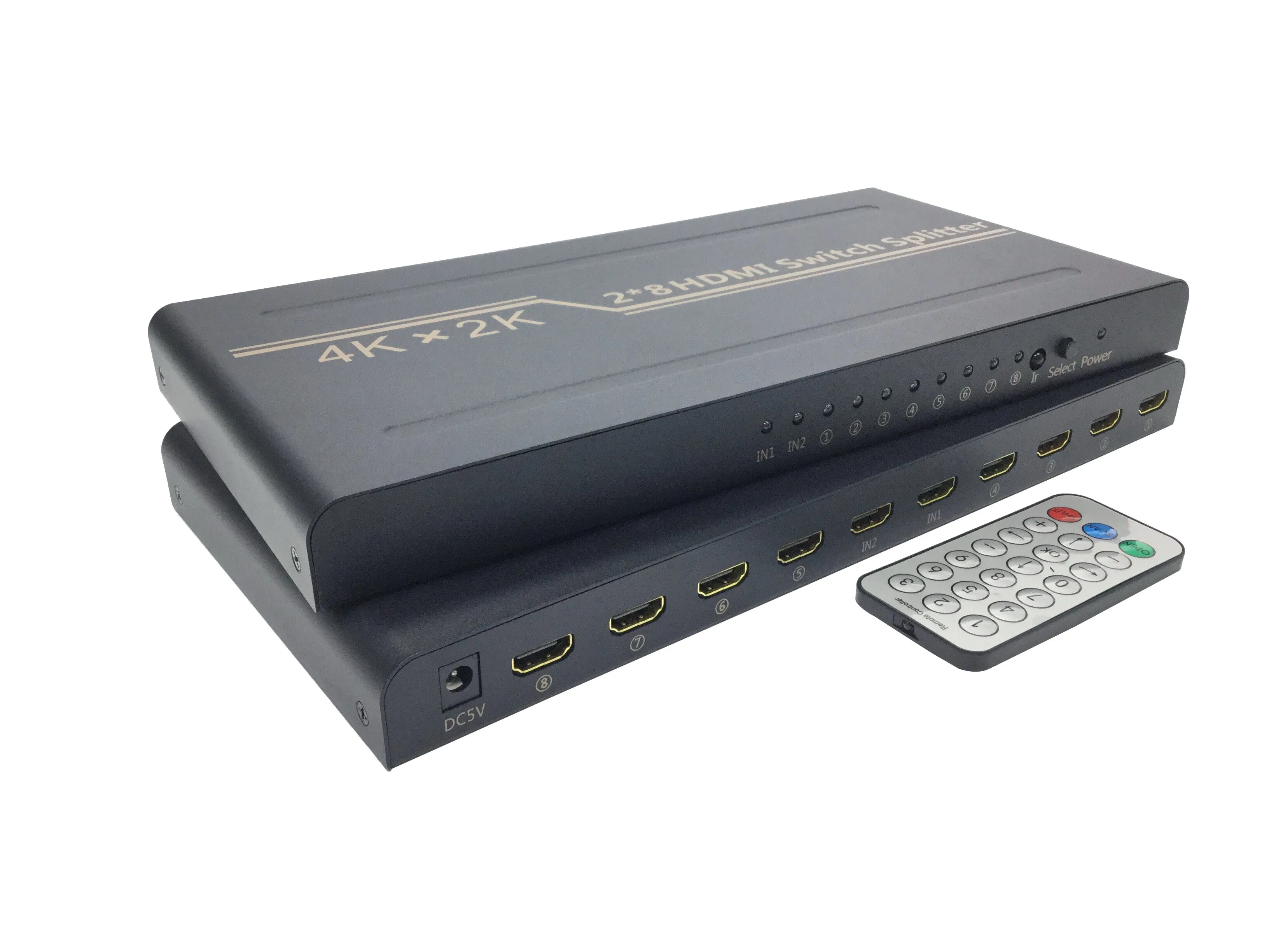 HDMI сплиттер, 2 в 8 выход 4k видео компьютер ТВ монитор HD перфоратор 1080P для ТВ, dvd-плеер, спутниковый ресивер, приставка, и т. Д