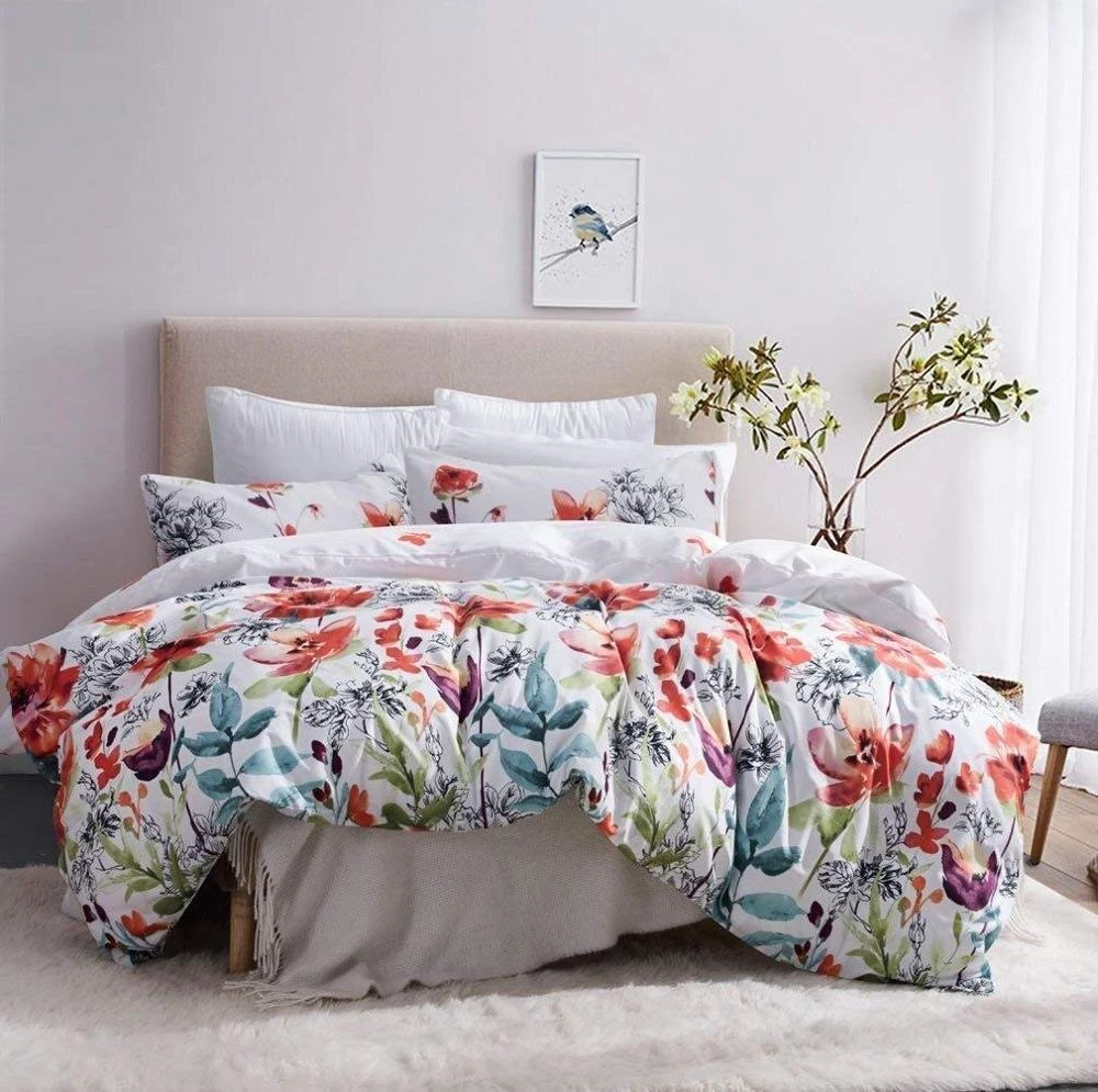 Shop target for white bedding sets & collections you will love at great low prices. floral bedding set twin double queen king duvet cover sets microfiber bed linen white and black quilt cover set