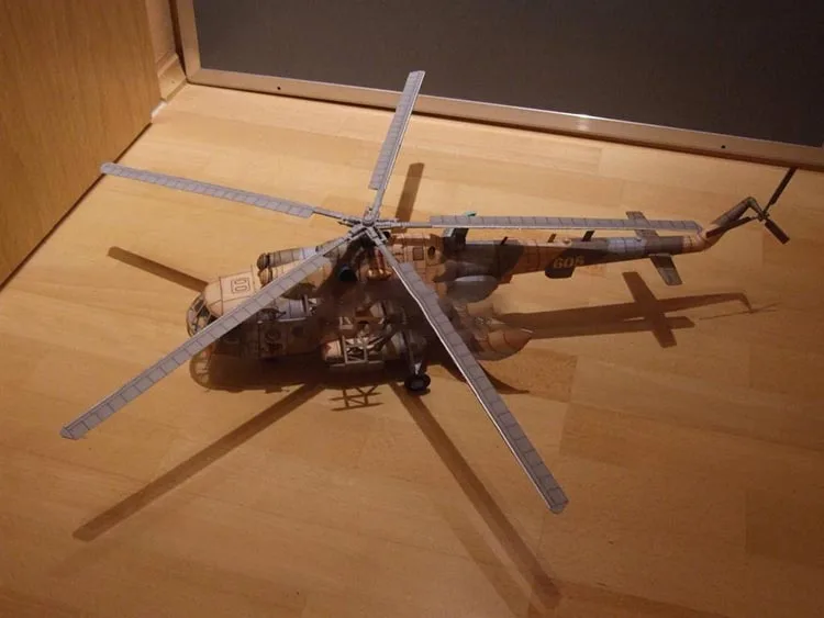 1:33 лак Mi 17 транспортный вертолет 3D Бумажная модель ручной DIY бумаги работа
