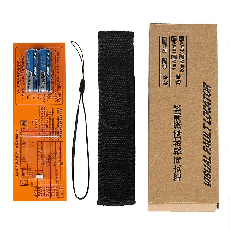 20KM VFL red light pen Optic Light Source fiber cable tester FC,SC,ST Universal 20mW visual fault locator 650+10nm Wavelength