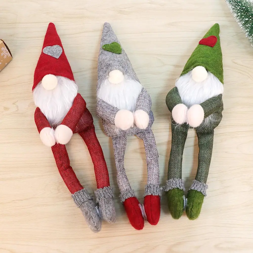 OurWarm Christmas Wine Bottle Covers Plush Faceless Doll Bottle Wrapper Topper Hats Santa Clothes Christmas Decoration for Home