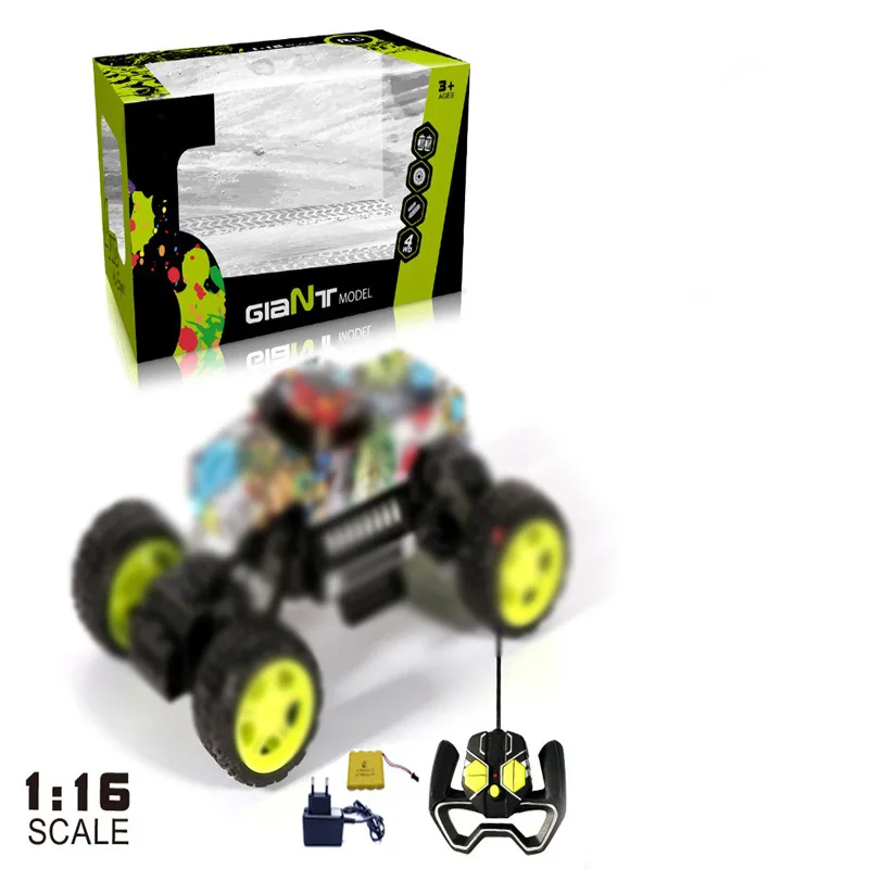 

Children Graffiti Stone Electric Remote Control Toy Car 1: 16 Off-road Race Car Graffiti Climbing Toy Car