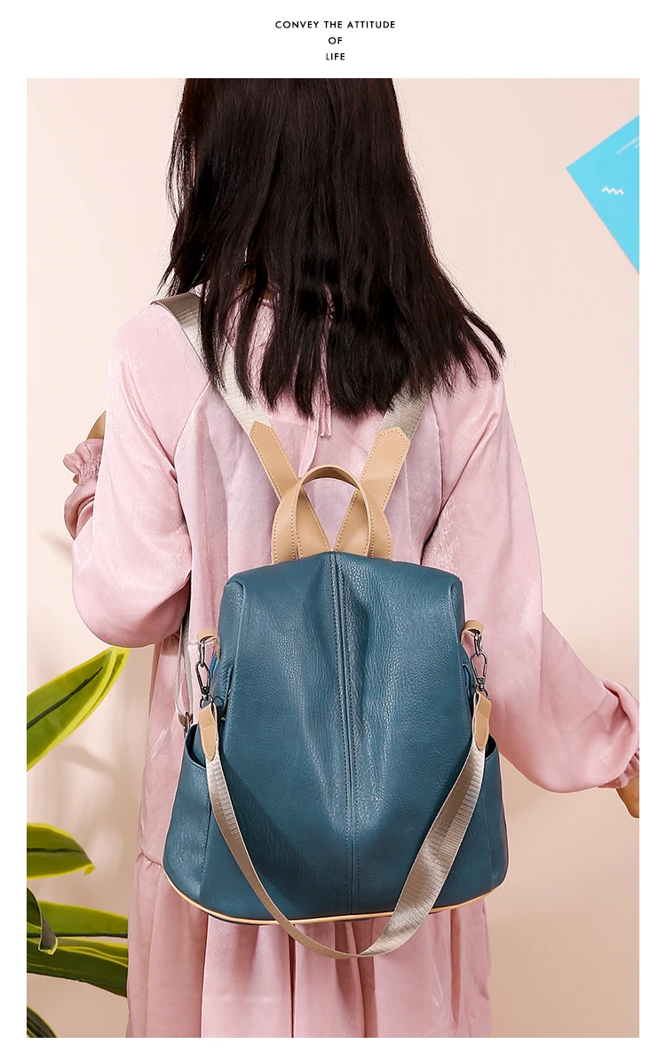 Toposhine, противоугонные женские рюкзаки, трендовый, мягкий, качественный, кожаный рюкзак, Корея, многофункциональный, для покупок, для девушек, рюкзак для женщин