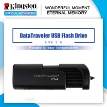 Kingston DT104 USB флеш-накопитель мини-ключ USB флешка 16 ГБ 32 ГБ USB2.0 накопитель DTSE9 металлическая USB флешка флеш-накопитель