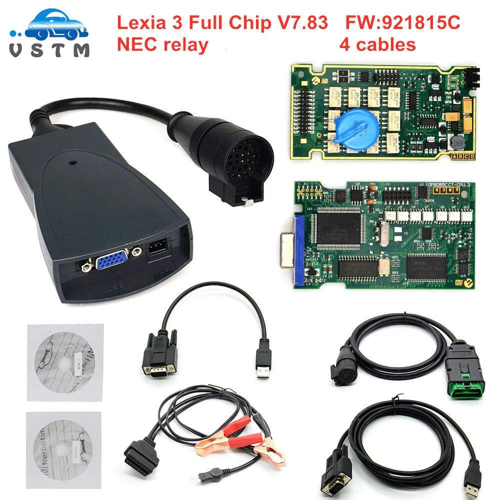 

Best quality Lexia 3 Full Chip Gold Edge Lexia3 V48/V25 Diagbox V7.83 PP2000 Lexia-3 Firmware 921815C Diagnostic Tool