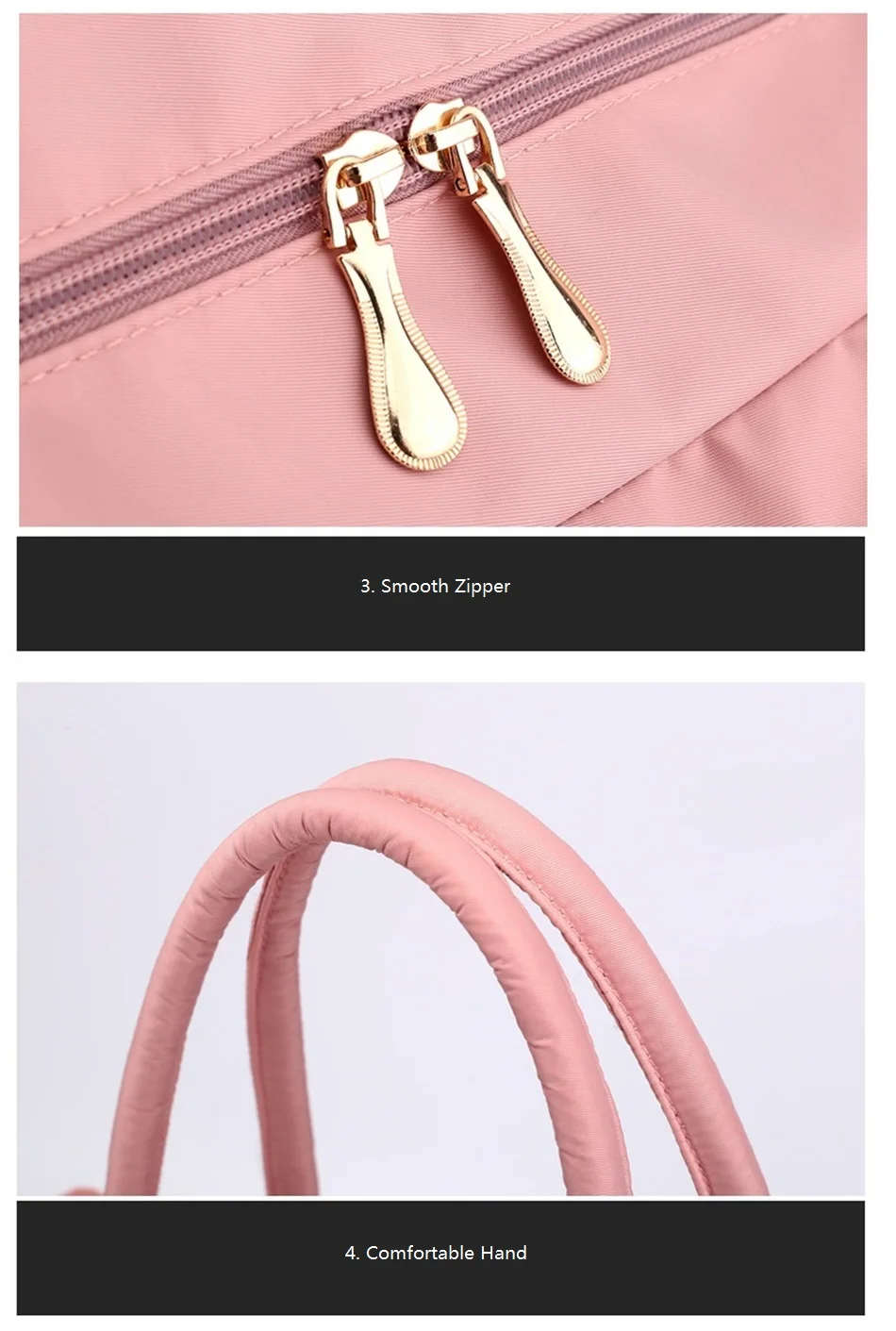 Casual Nylon Cloth One Shoulder Travel Bag Female Fashion Simple Sports Fitness Handbag Large Capacity Solid Color Crossbody Bag