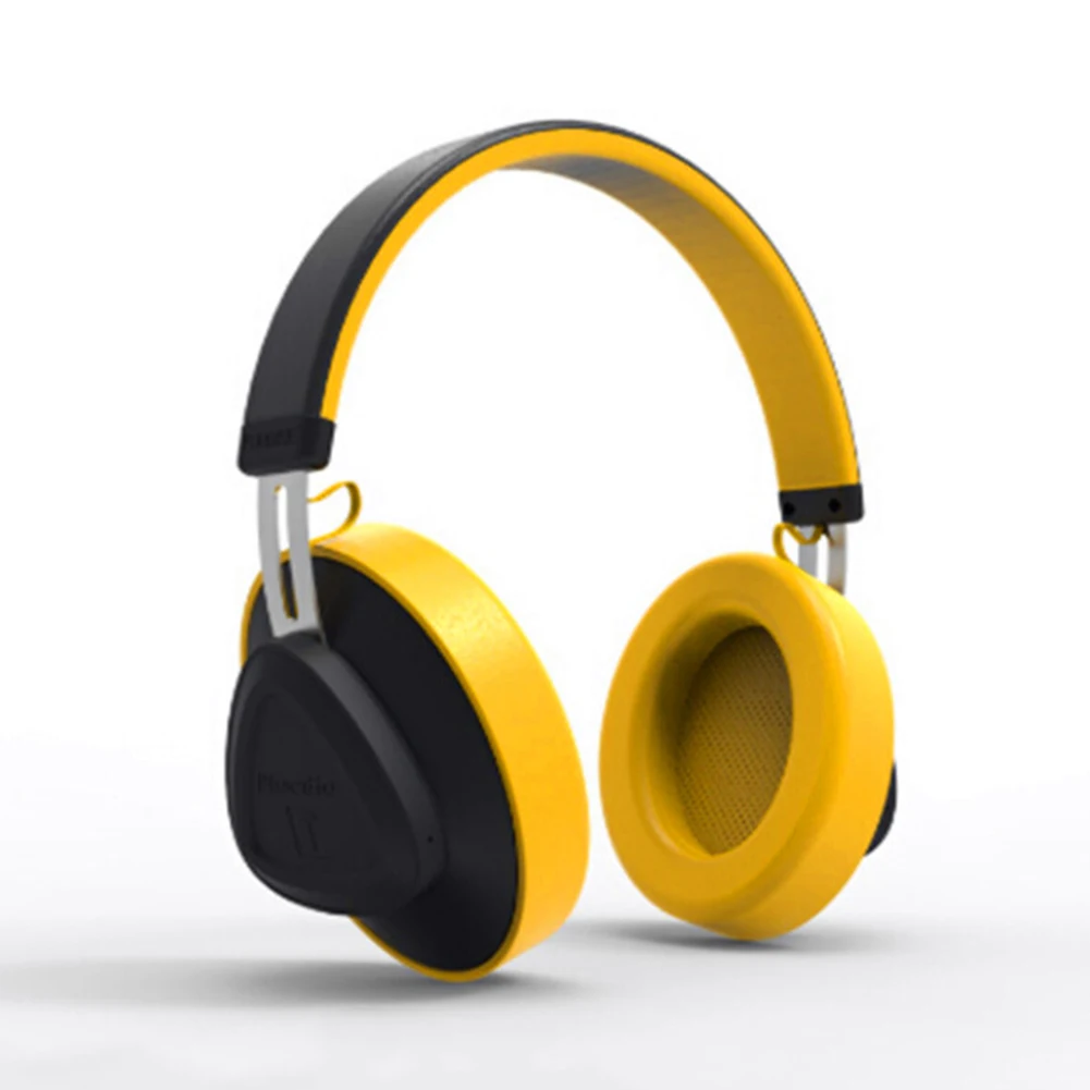 Синяя bluetooth-гарнитура HyunTM, прозрачные двусторонние стереонаушники высокого разрешения, Новые смарт-наушники AI - Цвет: Цвет: желтый