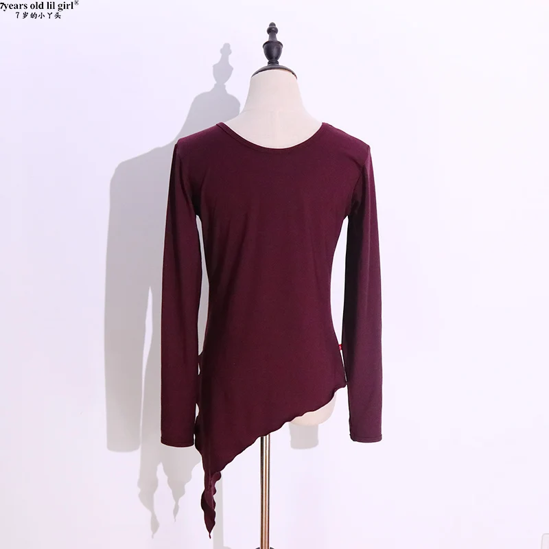 Yoga Buikdans Populaire Herfst En Winter Geïmporteerd Stretch Katoen Enkelzijdig Swindle Finger Lange Mouwen Blouse H814