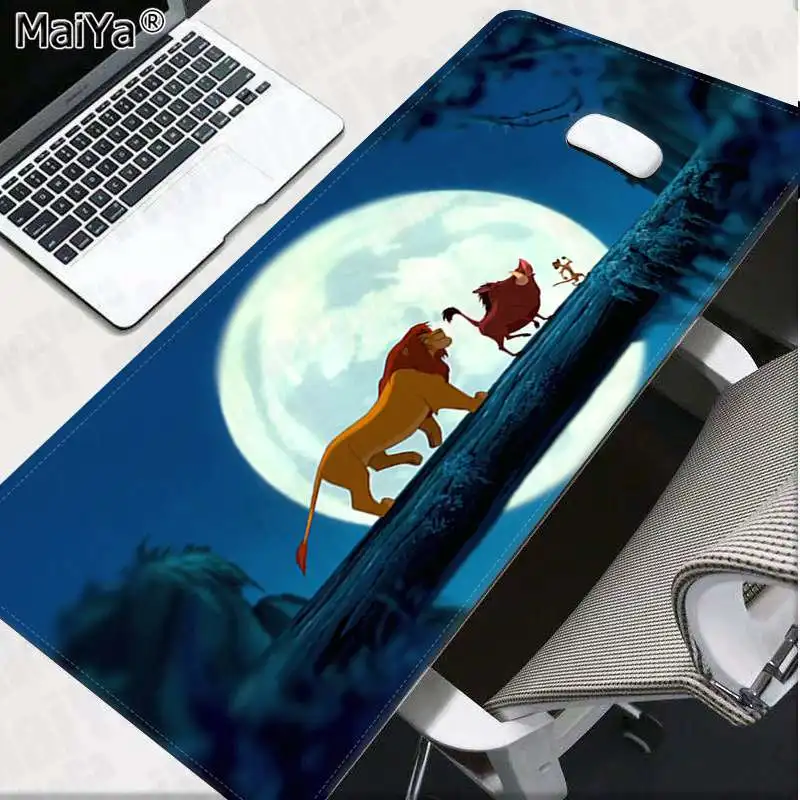 Maiya заказной кожаный коврик для мыши с изображением короля льва Simba из мультфильма, игровой коврик для ноутбука, резиновый коврик для мыши,, большой коврик для мыши, клавиатуры